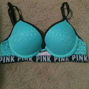 Pink push up bra.